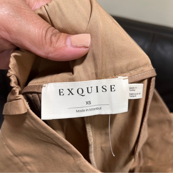 ANTHROPOLOGIE EXQUISE tan high rise trousers size XS EUC - Picture 7 of 8